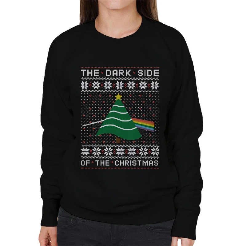 Pink Floyd Christmas The Dark Side Of The Xmas Tree Women's Sweatshirt Cotton Hoodie Fleece Lining Warmth