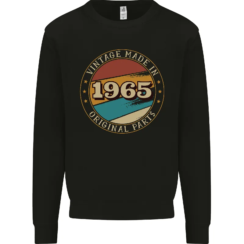 59th Birthday  Vintage Made In 1965 Mens Sweatshirt Jumper Hoodie with Front Slit Layering Stylish