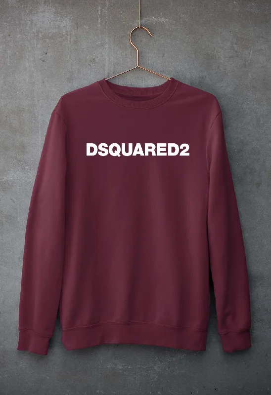 Dsquared2 Unisex Sweatshirt for Men/Women Hoodie with Raw Hem Edgy Unfinished