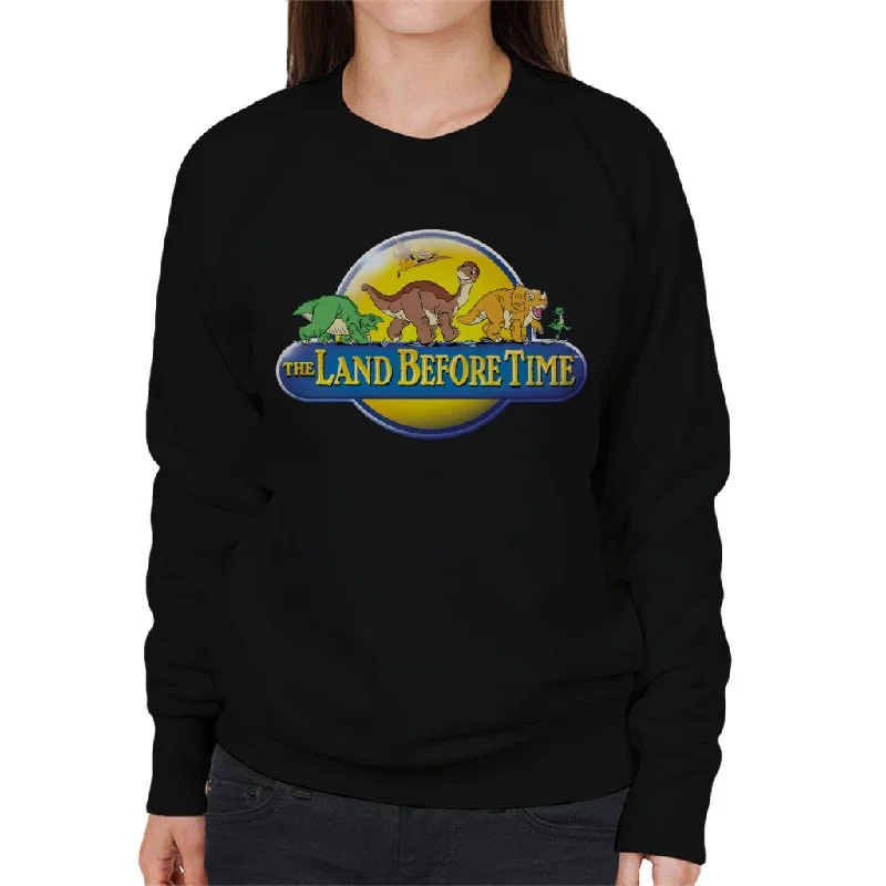 The Land Before Time Logo Women's Sweatshirt Hoodie with Lace Feminine Delicate