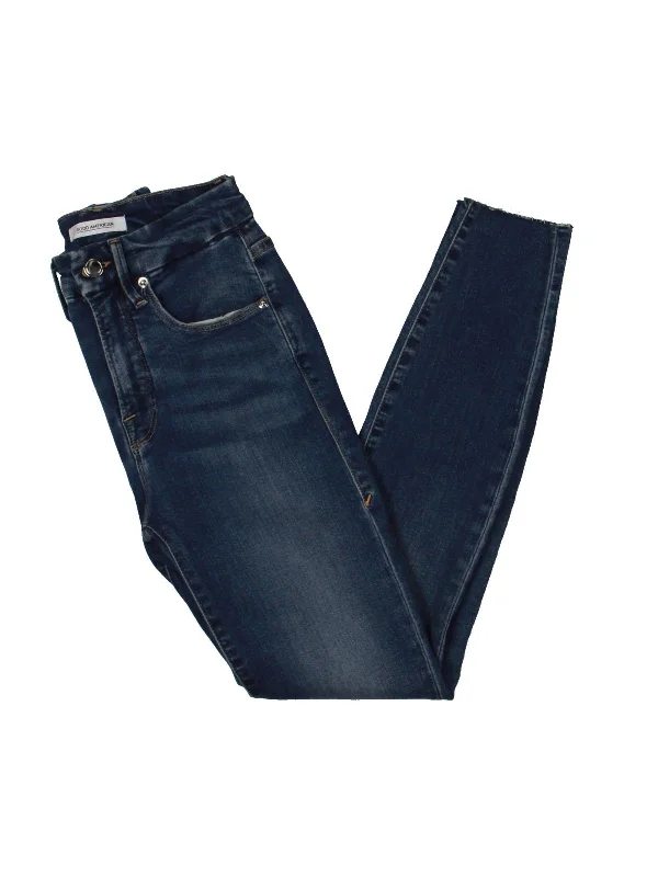 Womens Denim Skinny Jeans Stylish High-Waist Skinny Denim