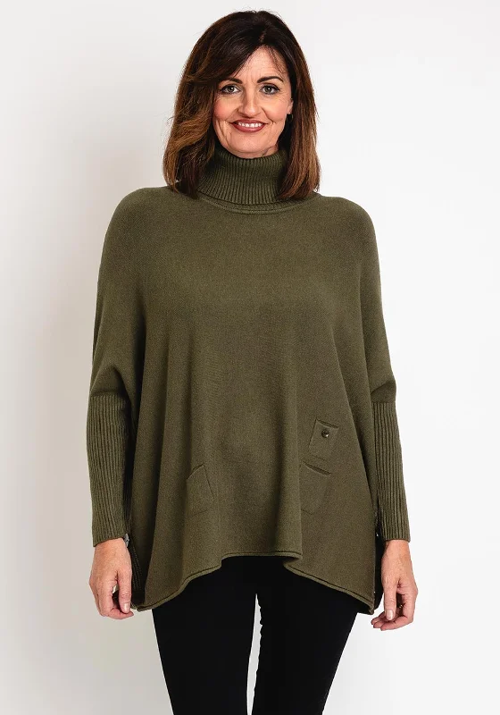 Serafina Collection Buttoned Side Knit Sweater, Green Wool Sweater Cotton Sweater Cashmere Sweater