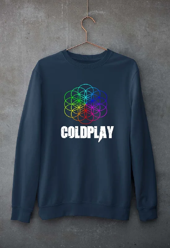 Coldplay Unisex Sweatshirt for Men/Women Hoodie with Mock Neck Collared Structured