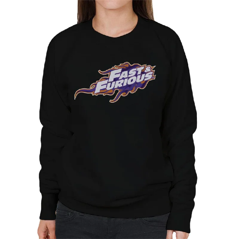 Fast and Furious Orange Purple Logo Women's Sweatshirt Graphic Hoodie Design Print