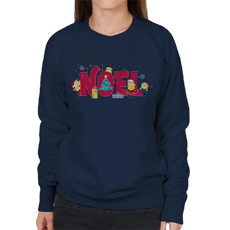 Minions Christmas Noel Women's Sweatshirt Hoodie with Earth Tones Natural Calm