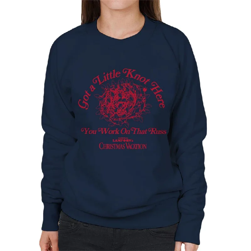 National Lampoon’s Christmas Vacation Knotted Lights Women's Sweatshirt Hoodie with Patch Decorative Personalized