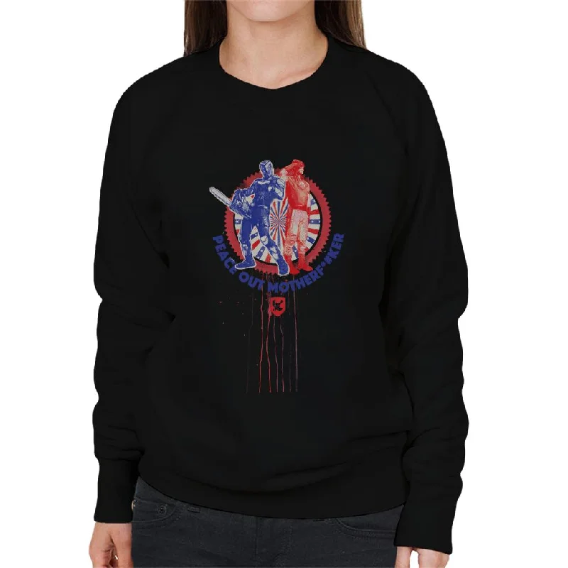 Peacemaker Peace Out Women's Sweatshirt Hoodie with Patch Decorative Personalized