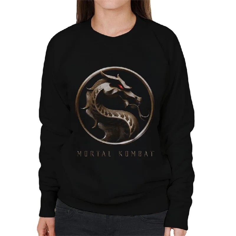 Mortal Kombat Classic Logo Women's Sweatshirt Hoodie with Velcro Closure Adjustable Secure