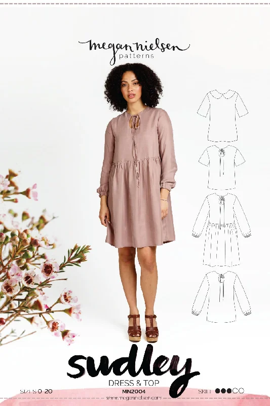 Sudley Dress & Blouse - Sewing Pattern | Megan Nielsen High Neck Blouse