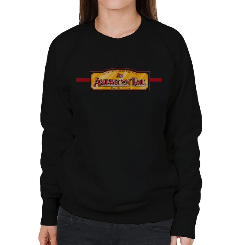 An American Tail A Don Bluth Film Logo Women's Sweatshirt Hoodie with Longline Fit Extended Stylish