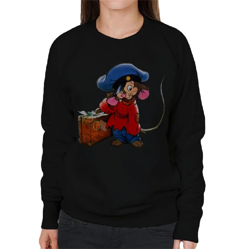 An American Tail Fievel Mousekewitz And Suitcase Women's Sweatshirt Hoodie with Hem Ribbing Snug Secure