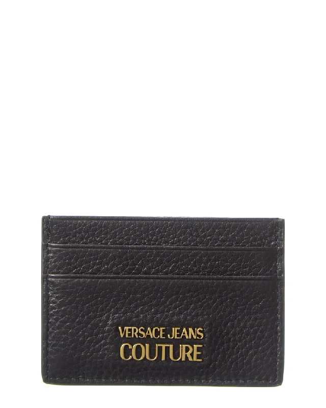 Versace Jeans Couture Range Metal Lettering Leather Card Case Trendy Flared Leg Jeans