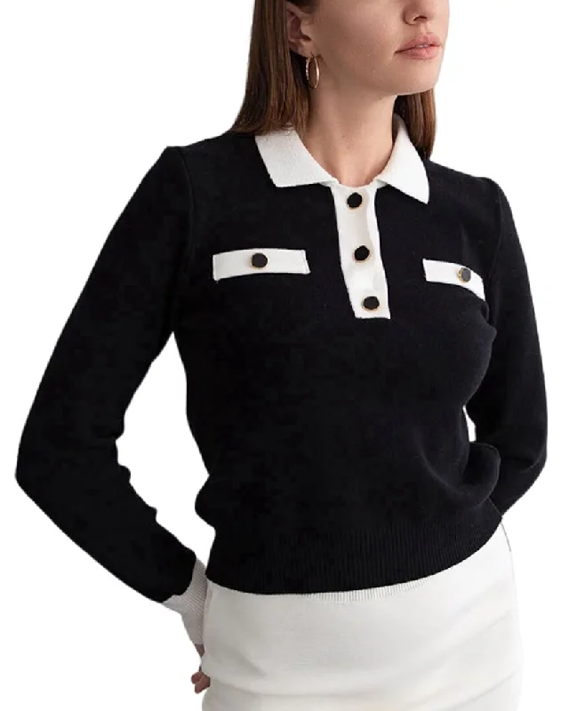 QU Style Sweater Open Front Closed Front Wrap Front