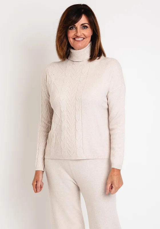 Serafina Collection Cable Knit Jumper, Apricot Wool Sweater Cotton Sweater Cashmere Sweater