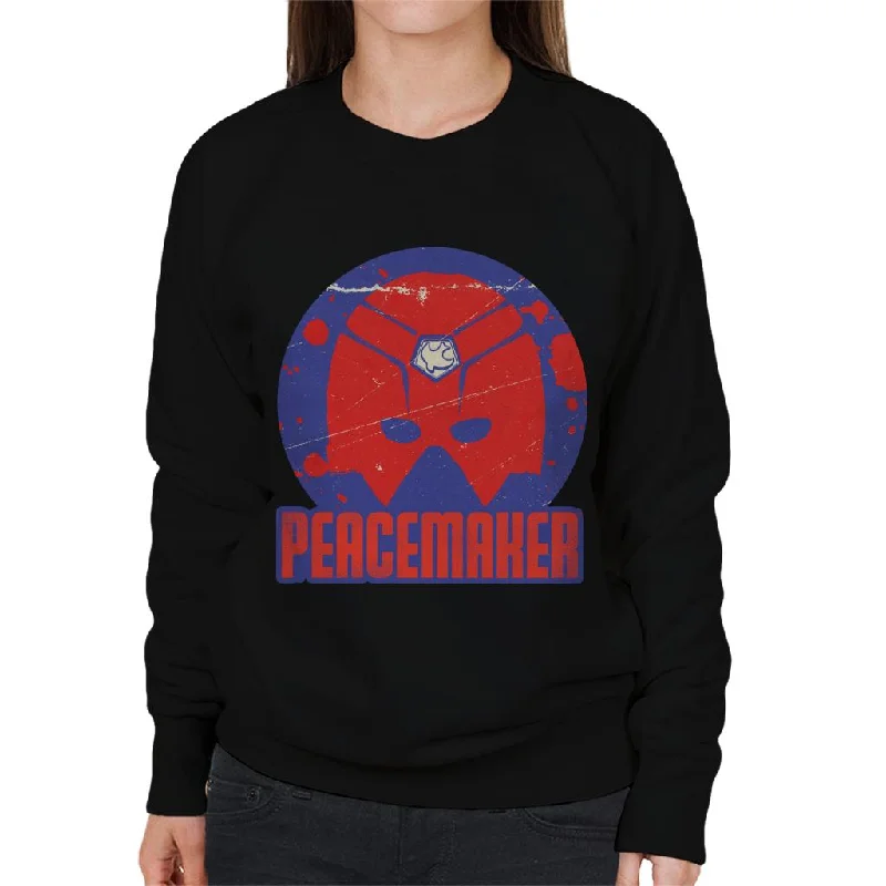 Peacemaker Red Helmet Silhouette Women's Sweatshirt Hoodie with Snap Buttons Easy Quick