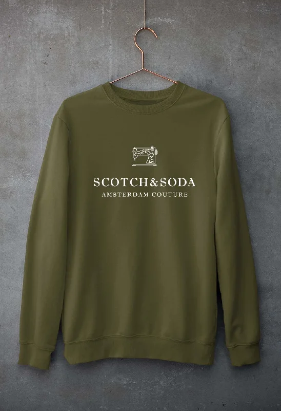 Scotch & Soda Unisex Sweatshirt for Men/Women Hoodie with Elastic Waist Stretchable Comfortable