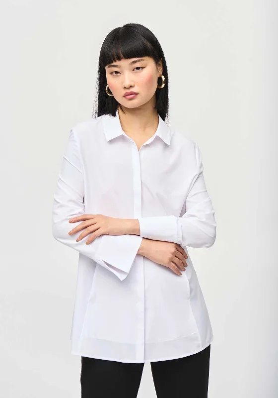 Joseph Ribkoff Button Down Blouse, Optic White Chic Off-Shoulder Blouse