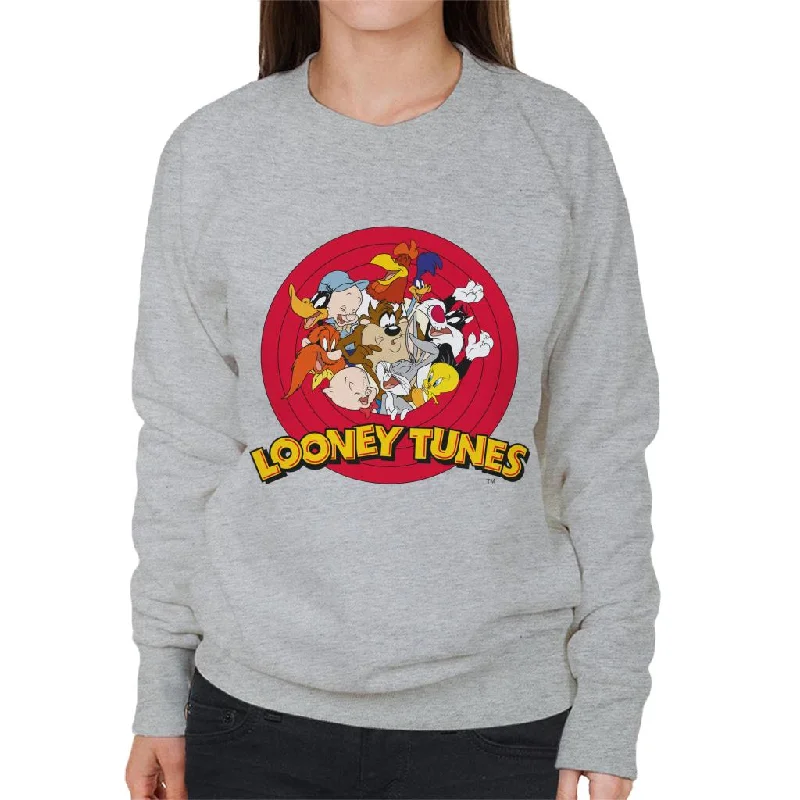 Looney Tunes Opening Scene Characters Women's Sweatshirt Graphic Hoodie Design Print