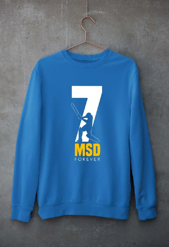 MS Dhoni (MSD) Unisex Sweatshirt for Men/Women Hoodie with Raglan Sleeves Sporty Comfortable