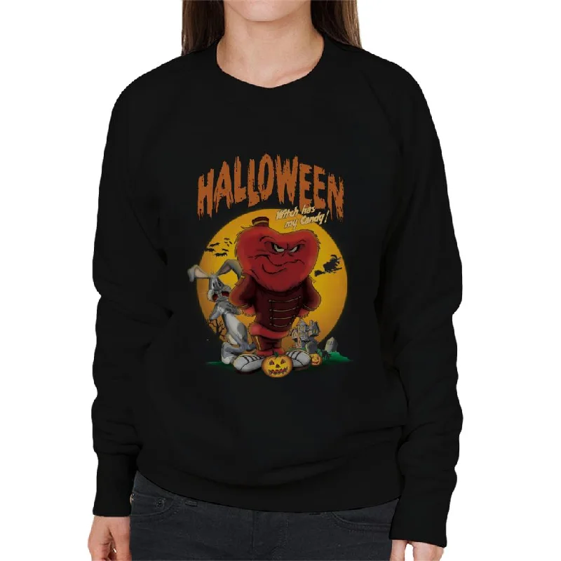 Looney Tunes Halloween Witch Has My Candy Women's Sweatshirt Hoodie with Turtle Neck Cozy Winter