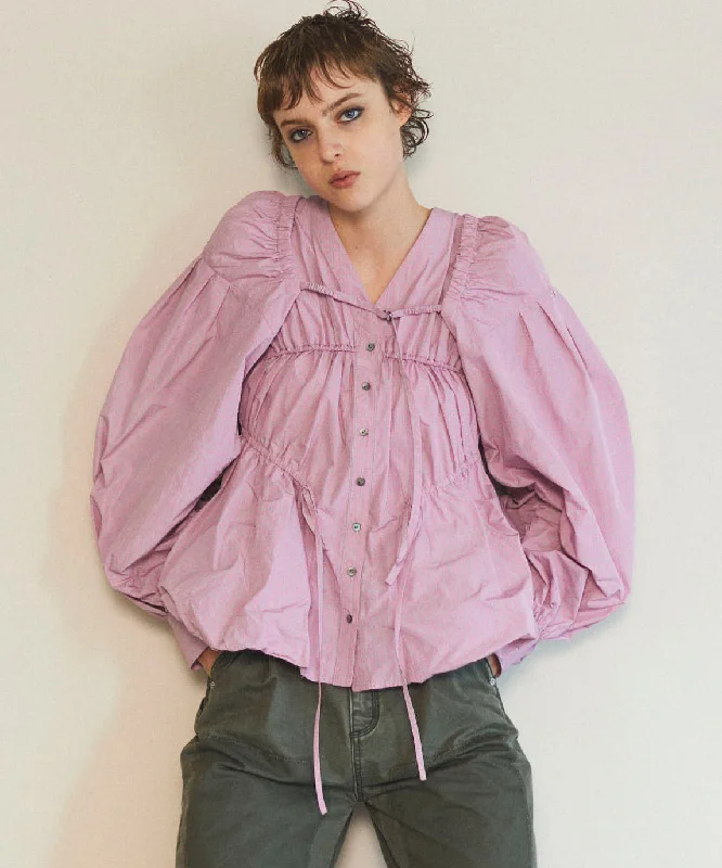 【25SPRING PRE-ORDER】Multiway Taffeta Blouse Modern Work Blouse