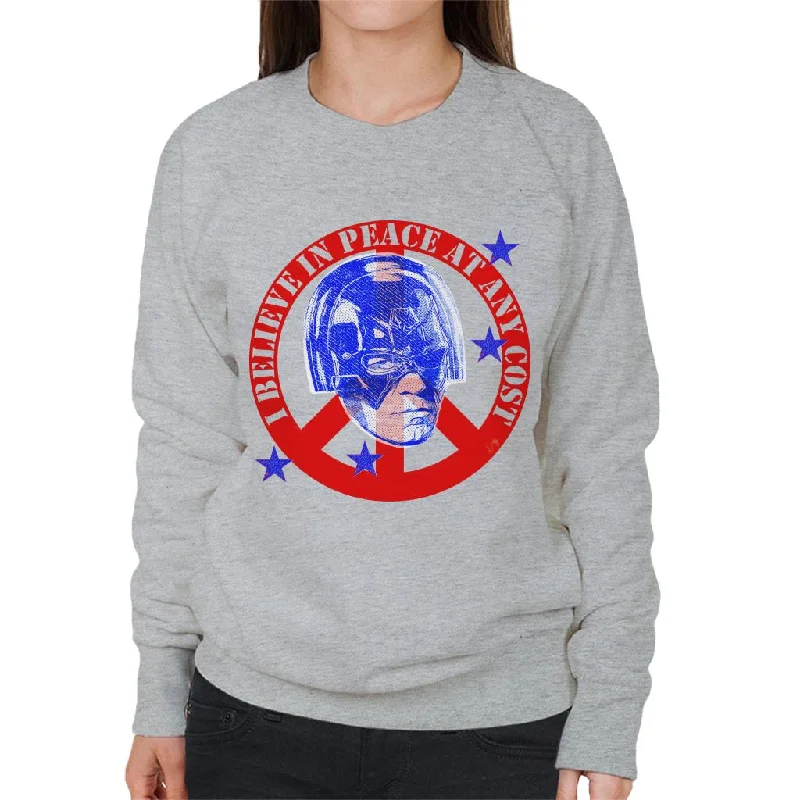 Peacemaker I Believe In Peace At Any Cost Women's Sweatshirt Hoodie with Belted Waist Structured Tailored