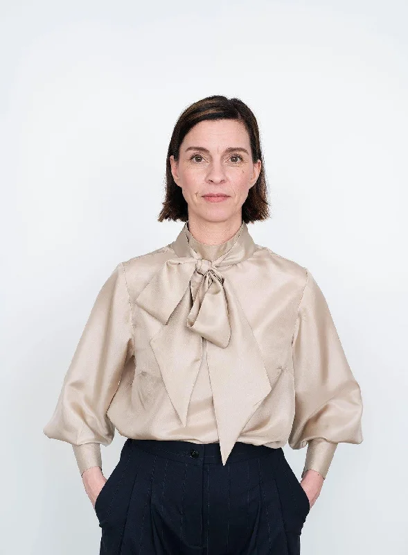 Tie Bow Blouse - Sewing Pattern | The Assembly Line Short Sleeve Blouse