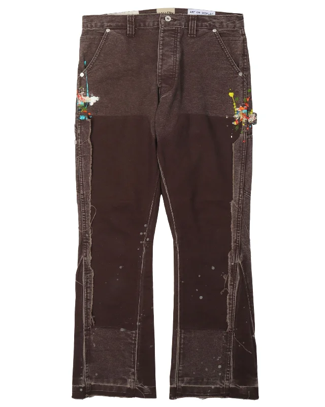 Carpenter Flare Pants Warm Wool Trousers