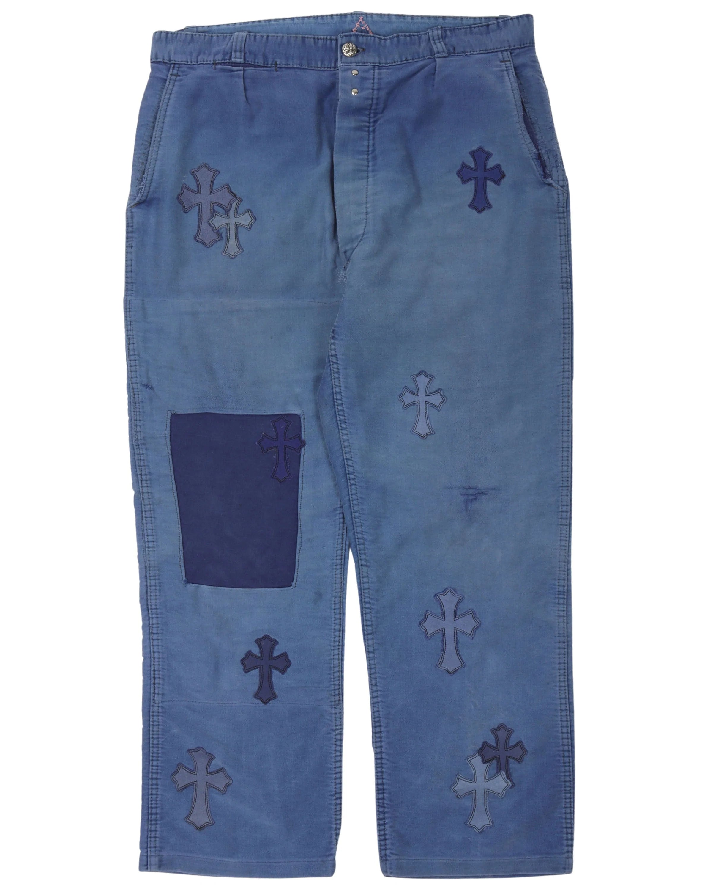 Cross Patch French Work Pants Comfortable Denim Leggings