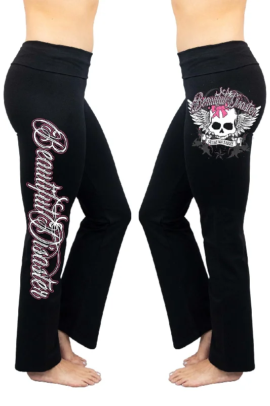 Savage Skull Yoga Pants Chic Capri Pants