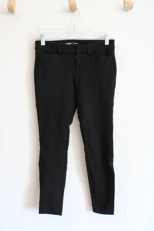 Old Navy Black Pixie Built-In-Sculpt Stretchy Pants | 0 Comfortable Jogger Trousers