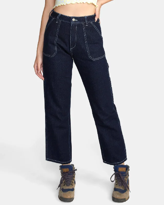 Recession Denim Pants - Dark Indigo Comfortable Denim Leggings