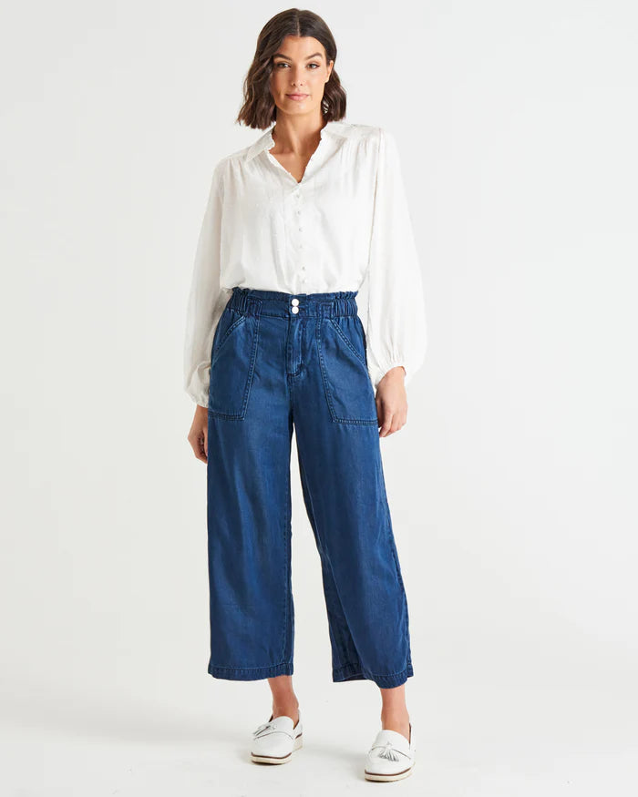 Betty Basics Lexton Lyocell Wide Leg Pant Cozy Knit Pants