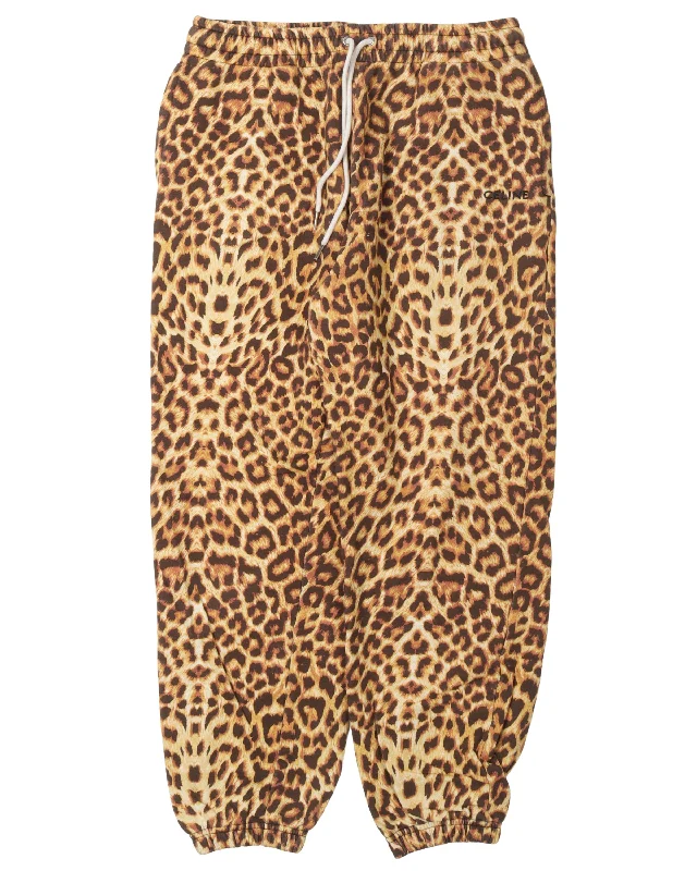 Leopard Sweat Pant High-Waist Jogger Pants