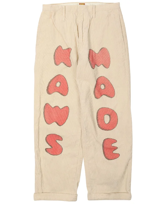 Kaws Corduroy Pants Casual Lounge Pants