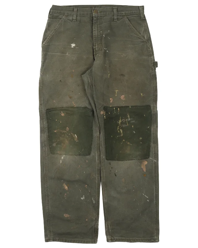 Carhartt Carpenter Pants Knee Pads Formal Wide-Leg Pants