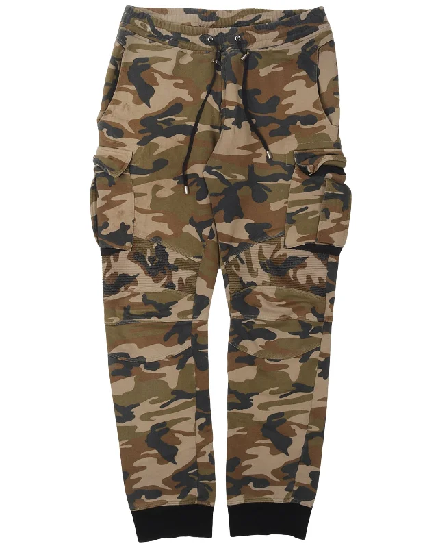 Camo Cargo Sweat Pant Elegant Palazzo Trousers