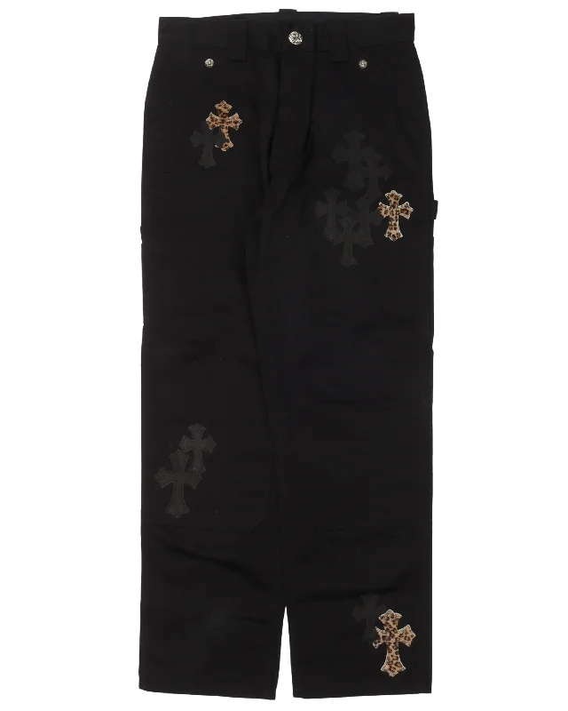 Cheetah Cross Double Knee Pants Warm Wool Trousers