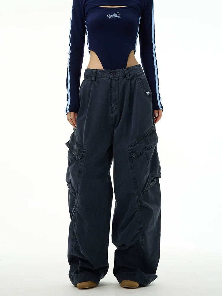 Classic Wide-Leg Straight Workwear Pants Comfy Athletic Pants