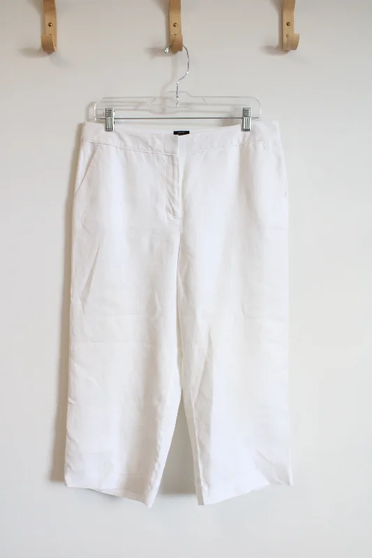 Talbots Petite White Chelsea Dress Pants | 8P Trendy Palazzo Pants