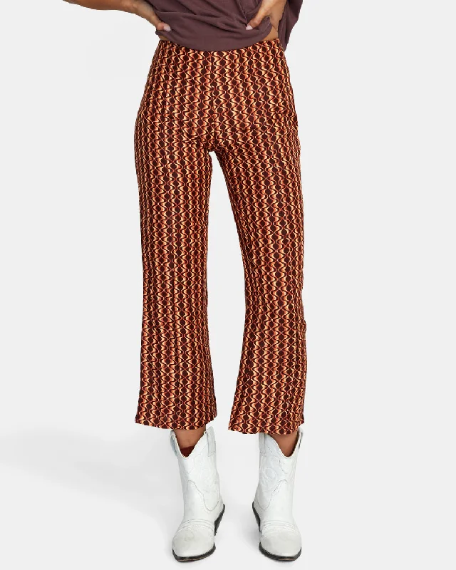 Drip High-Waisted Pants - Espresso Trendy Wide-Legged Trousers