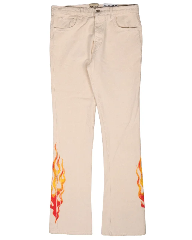 Logan Flame Flare Pants Casual Sweatpants Style