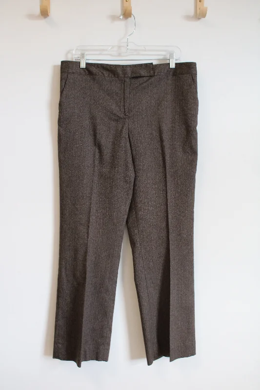 Evan-Picone Petite Brown Dress Pants | 12P Comfortable Cargo Pants