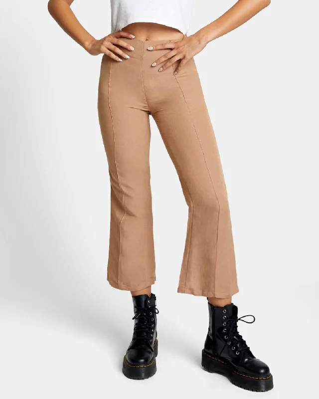 Drip High-Waisted Pants - Wood Modern Stretch Trousers