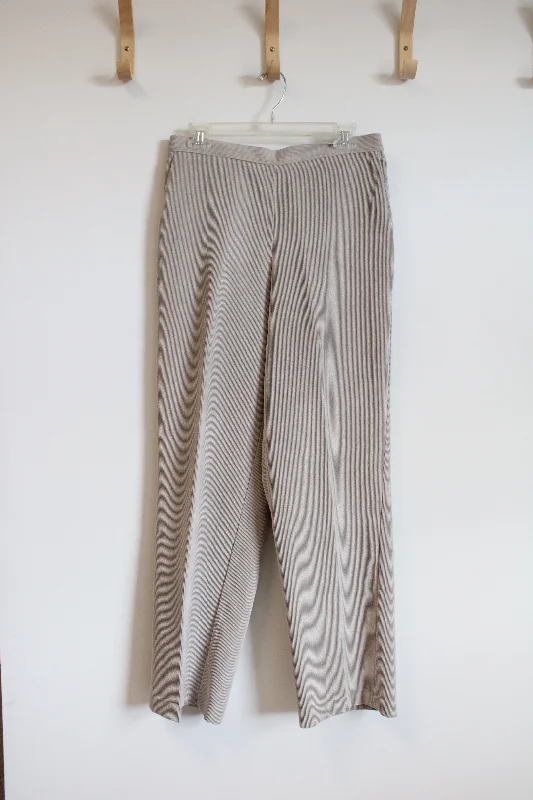 Alfred Dunner Tan Ribbed Pants | 12 Sleek Black Pants