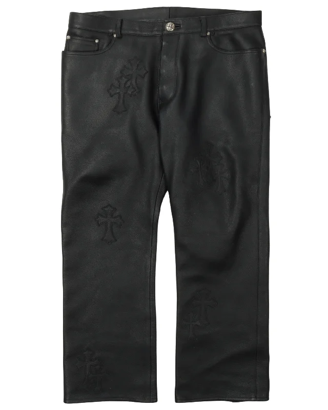 Leather Cross Leather Pants Stylish Harem Pants