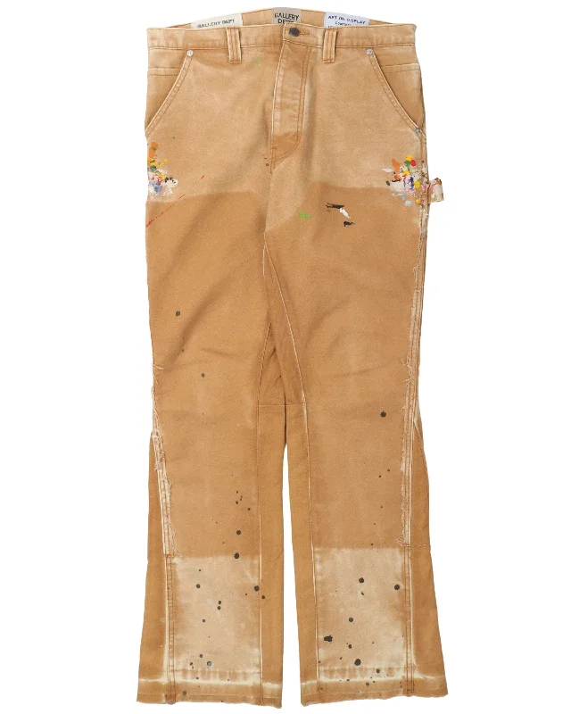 La Flare Carpenter Pants Comfy Zip-Up Pants