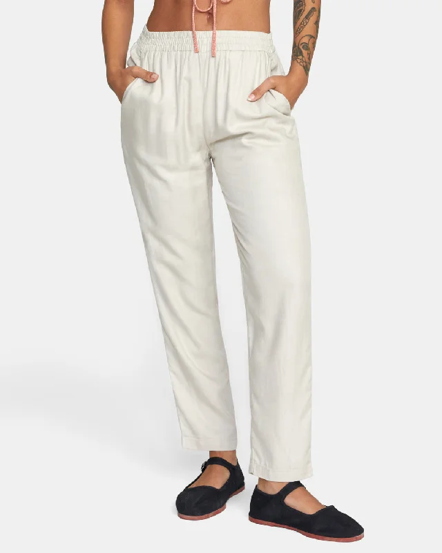 New Yume Beach Pants - Oatmeal Soft Stretch Trousers