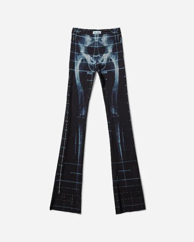 Women's Squeletor Pants Black / Navy / Light Blue High-Waist Trousers