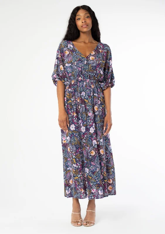 Lorna Floral Maxi Dress Comfortable Maxi Dress with Belt